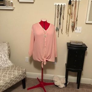 Plus size blush blouse
